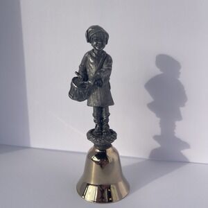 Vintage Farmhouse Decor Christmas Bell 1986 Drummer Boy Michael A. Ricker Signed